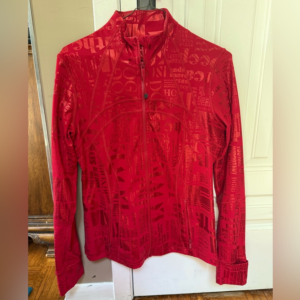 LIMITED EDITION lululemon Foil Red Manifesto Jacket